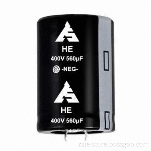 New product snap-in aluminum electrolytic capacitor with high ripple, 400V, 560uf, 3000h